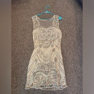 Windsor Gold Sequin Cocktail Dress